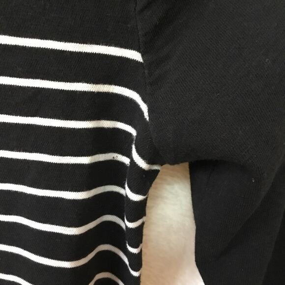 J.Crew Black with White Striped Long Sleeve Top - Picture 3 of 11
